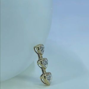 3heart diamond pendant